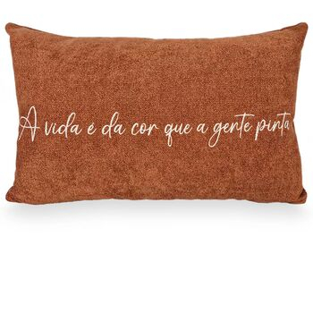 imagem de Almofada Viscose Frase Bordado Fino 32x52cm 980-18 - Catran