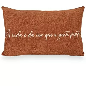 imagem de Almofada Viscose Frase Bordado Fino 32x52cm 980-18 - Catran