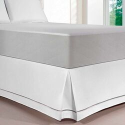 Babado/Saia Solteiro Sem Elástico Ponto Palito Branco