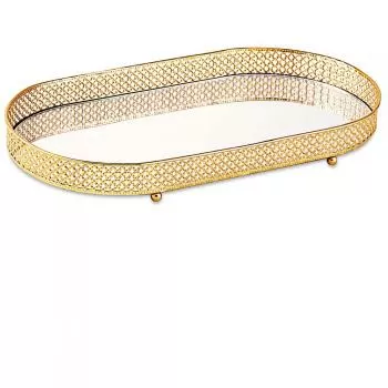 imagem de Bandeja Decorativa Oval Metal 12245 Grande - Catran