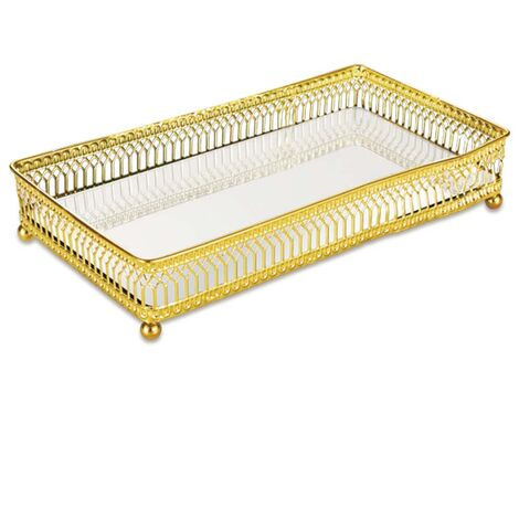 imagem do produto Bandeja Decorativa Retangular Metal 7175 - Catran