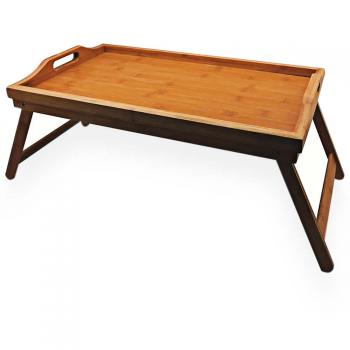 Bandeja para Cama Bamboo 50x30x23cm Madeira