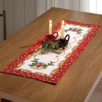 imagem de Caminho de Mesa Retangular 35x100cm Athenas Natal 107 - Dohler