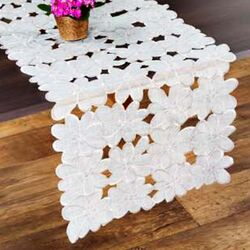 Caminho de Mesa Retangular 40x135cm 722 Branco