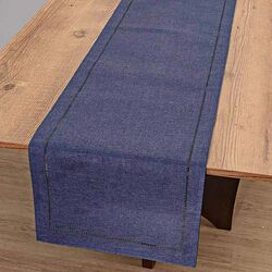 Caminho de Mesa Retangular 40x140cm Glamour Liso Navy