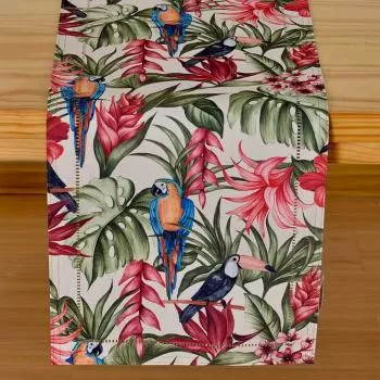 imagem de Caminho de Mesa Retangular 40x140cm Glamour Naturelle - Catran