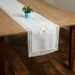 Caminho de Mesa Retangular 40x170cm 1635 Branco