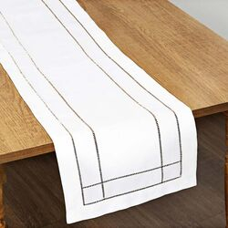 Caminho de Mesa Retangular 40x170cm 331 Branco