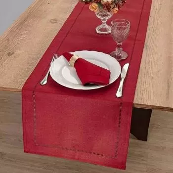 imagem de Caminho de Mesa Retangular 40x180cm Glamour Liso - Catran