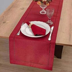 Caminho de Mesa Retangular 40x180cm Glamour Liso Bege