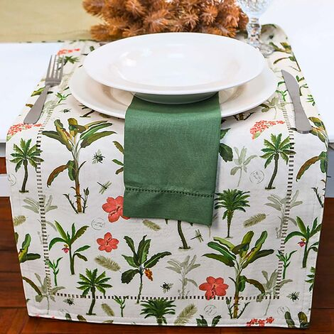 imagem do produto Caminho de Mesa Retangular 40x180cm Glamour Palms - Catran