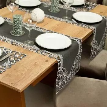 imagem de Caminho de Mesa Retangular 40x180cm Rechilie - Catran