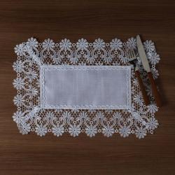 Caminho de Mesa Retangular 40x220cm 31113 Branco