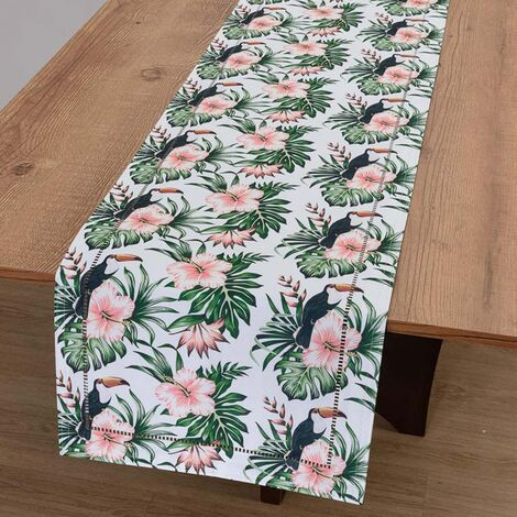 imagem do produto Caminho de Mesa Retangular 40x85cm Glamour Tropical - Catran