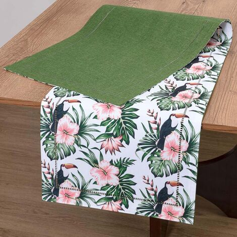 imagem do produto Caminho de Mesa Retangular 40x85cm Glamour Tropical - Catran