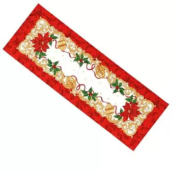 imagem de Caminho de Mesa Retangular Athenas Natal 110 35x100cm - Dohler