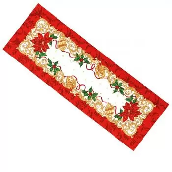 imagem de Caminho de Mesa Retangular Athenas Natal 110 35x100cm - Dohler