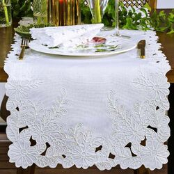 Caminho de Mesa Retangular Passione 40x180cm Branco