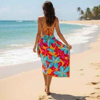 imagem de Canga Toalha de Praia Estampada Floral - Catran