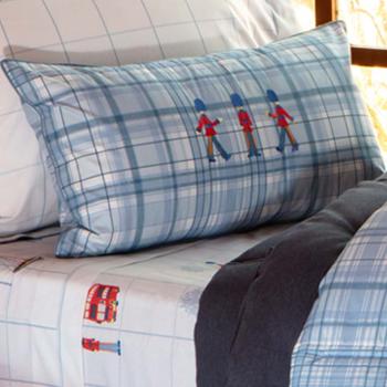 imagem de Capa de Almofada Bordada Mini London 35x60cm - Naturalle Fashion