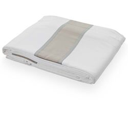 Capa de Edredom (Duvet) Casal 600 Fios Fitado Catran Branco/Fend