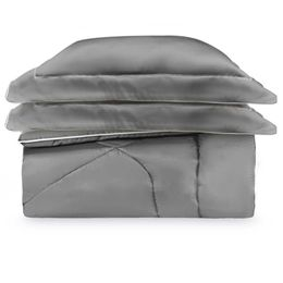 Capa de Edredom (Duvet) Casal com Fronhas 300 Fios Constantine Cinza