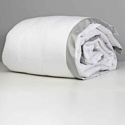 Capa de Edredom (Duvet) King Bamboo Color Branca/Cinza Steel