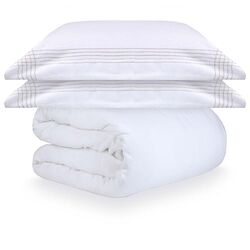 Capa de Edredom (Duvet) King com Fronhas Linen Liége Branca