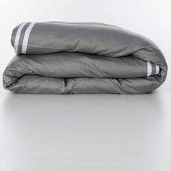 Capa de Edredom (Duvet) Queen 400 Fios Monterrey Cinza Steel/Branco
