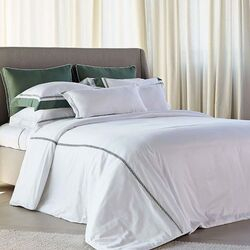 Capa de Edredom (Duvet) Queen 600 Fios Deauville Branco/Verde