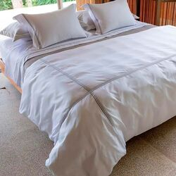 Capa de Edredom (Duvet) Queen 700 Fios Bellagio Branca/Cinza
