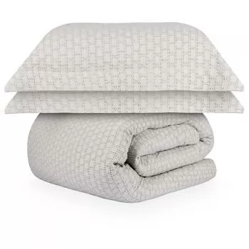 imagem de Capa de Edredom (Duvet) Queen com Porta-travesseiros Cascais - Naturalle Fashion