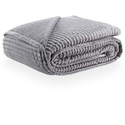 Cobertor Casal 380g Sherpa Flannel Blanket Lugano Cinza/3527