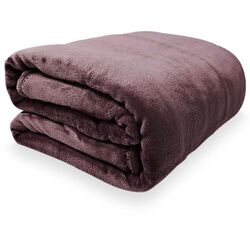 Cobertor Casal Toque de Seda NC Liso Rosa Queimado