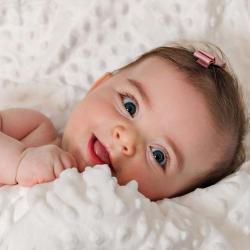 Cobertor Infantil Microfibra Plush Dots Liso Azul Bebê