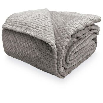 Cobertor Solteiro Comfort Colmeia Cinza