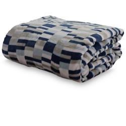 imagem de Cobertor Solteiro Flannel Loft Estampado Geométrico - Camesa