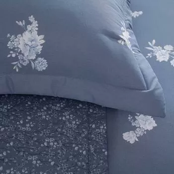 imagem de Colcha Casal 180 Fios Camélias - Buddemeyer