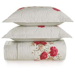 Colcha Casal 180 Fios Iris Cinza Claro