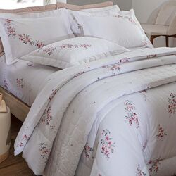 Colcha Casal 200 Fios Celinee Estampada Clara