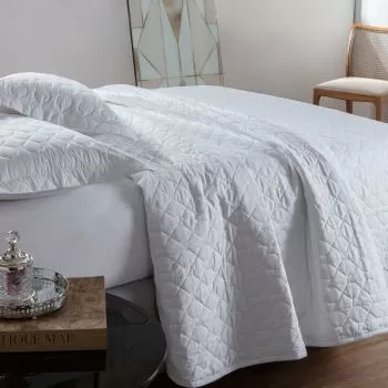 imagem de Colcha Casal 200 Fios Vida Bela Lisa - Kacyumara