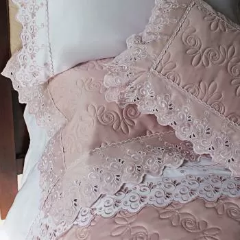 imagem de Colcha Casal com almofada 300 Fios Camille - Marken Fassi