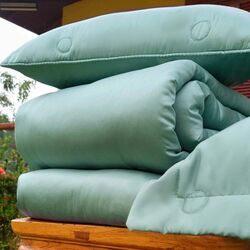 Colcha Casal com Almofada 300 Fios Milos Verde