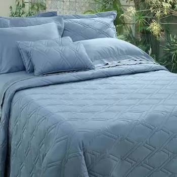 imagem de Colcha Casal com Almofada 300 Fios Naturalle  - Marken Fassi