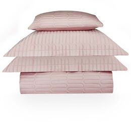 Colcha Casal com Almofada 300 Fios Panamá Rosa