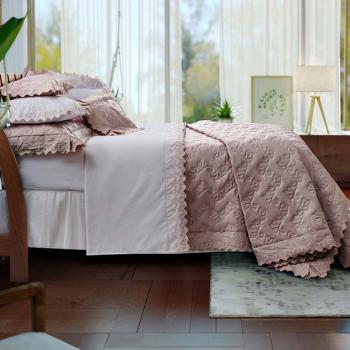 imagem de Colcha Casal com Almofadas 230 Fios Tulip - Marken Fassi