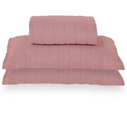 Colcha Casal Malha Colors Rose