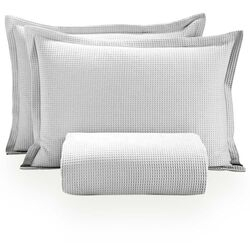 Colcha Casal Piquet Lisa Prata/11325