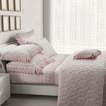 imagem de Colcha Extra Queen com Almofada 300 Fios P�tala - Marken Fassi