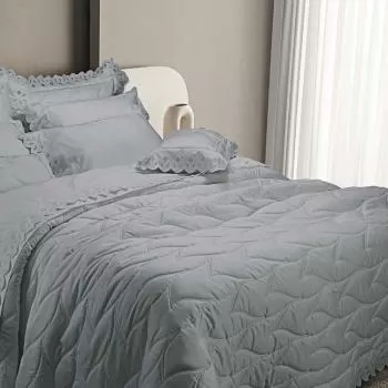 imagem de Colcha Extra Queen com Almofadas 400 Fios Raízes - Marken Fassi